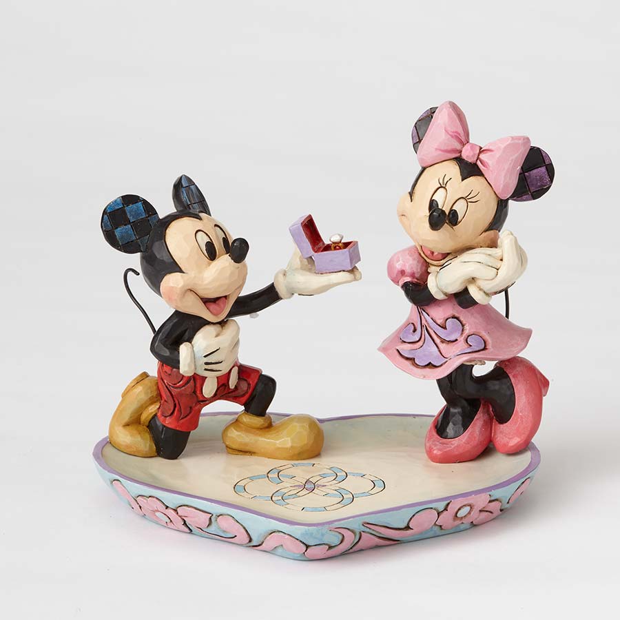 DISNEY TRADITIONS<br> Mickey Proposing to Minnie Ring Dish <br>“A Magical Moment”