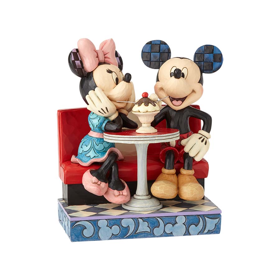 DISNEY TRADITIONS <br> Mickey & Minnie at Soda Shop <br>"Love Comes In Many Flavors"