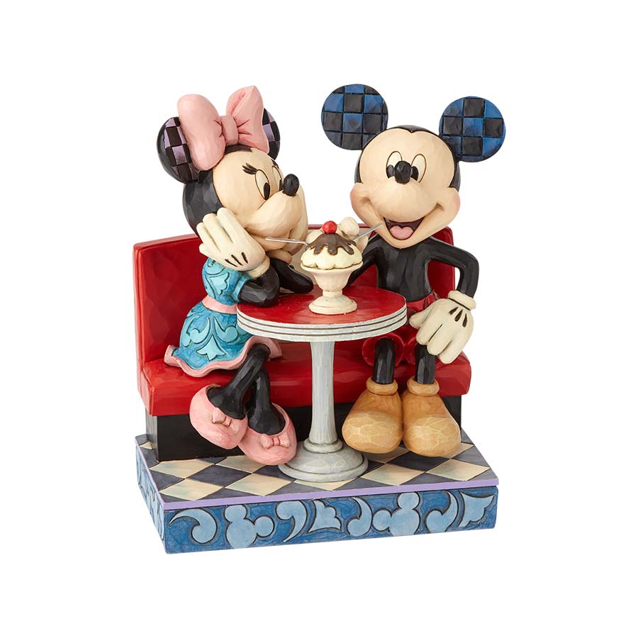 DISNEY TRADITIONS <br> Mickey & Minnie at Soda Shop <br>"Love Comes In Many Flavors"