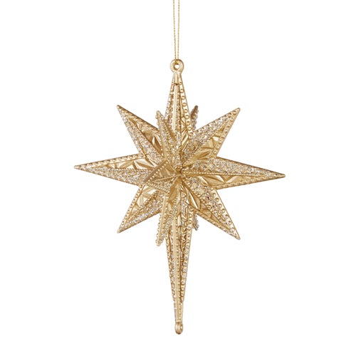 RAZ Imports <br> Hanging Ornament <br> North Star Ornament