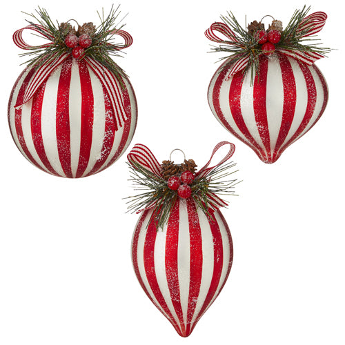 RAZ Imports <br> Hanging Ornament <br> Striped Hanging Ornament