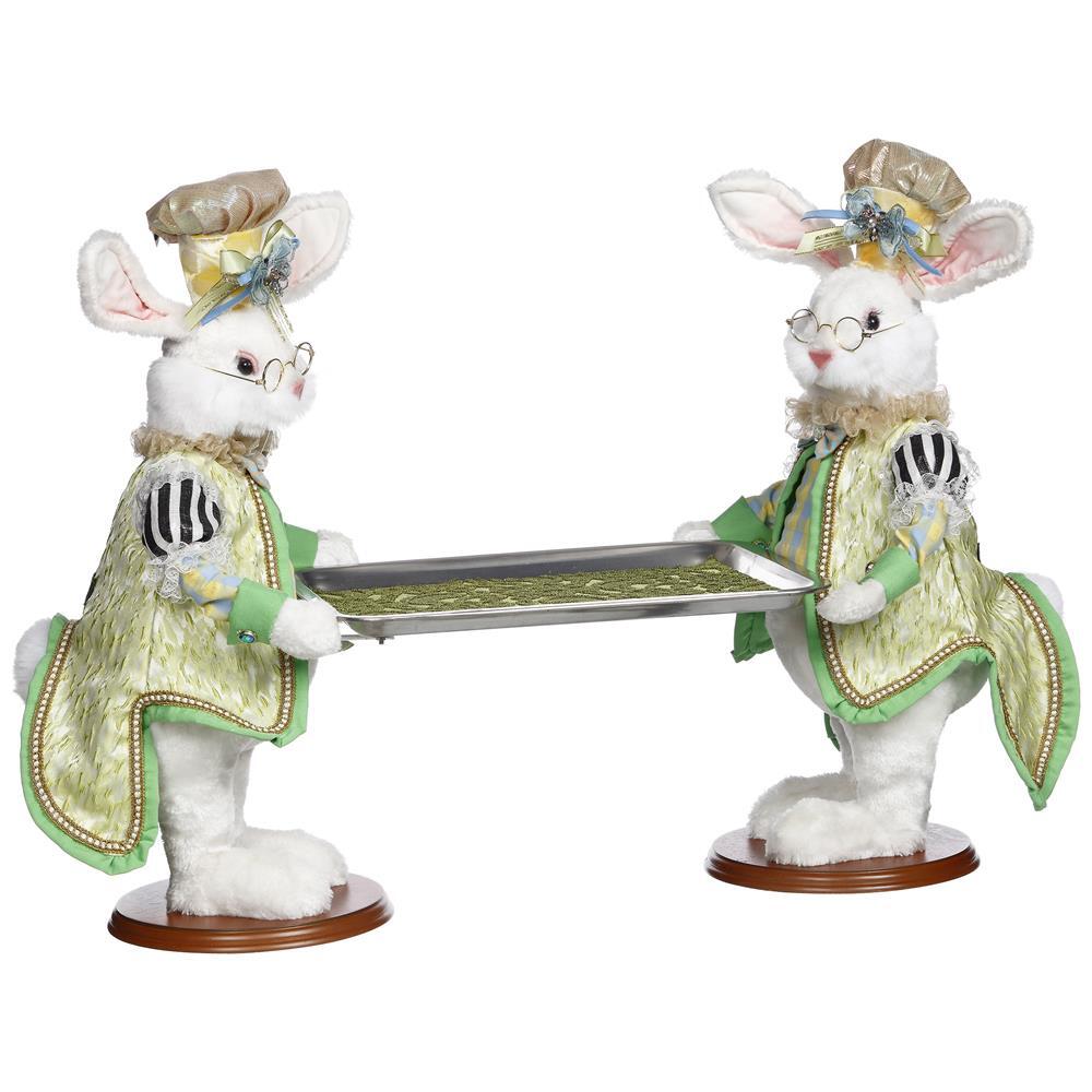 SALE - 30% OFF <br> Mark Roberts Easter Collection <BR> Rabbits Holding Tray (52cm)