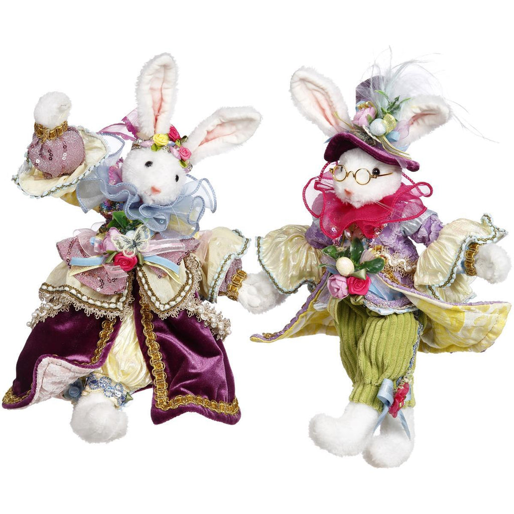 Mark Roberts Easter Collection <BR> Mr/Mrs Cotton Tail Rabbit (2 Assorted) <br> Small (32cm)