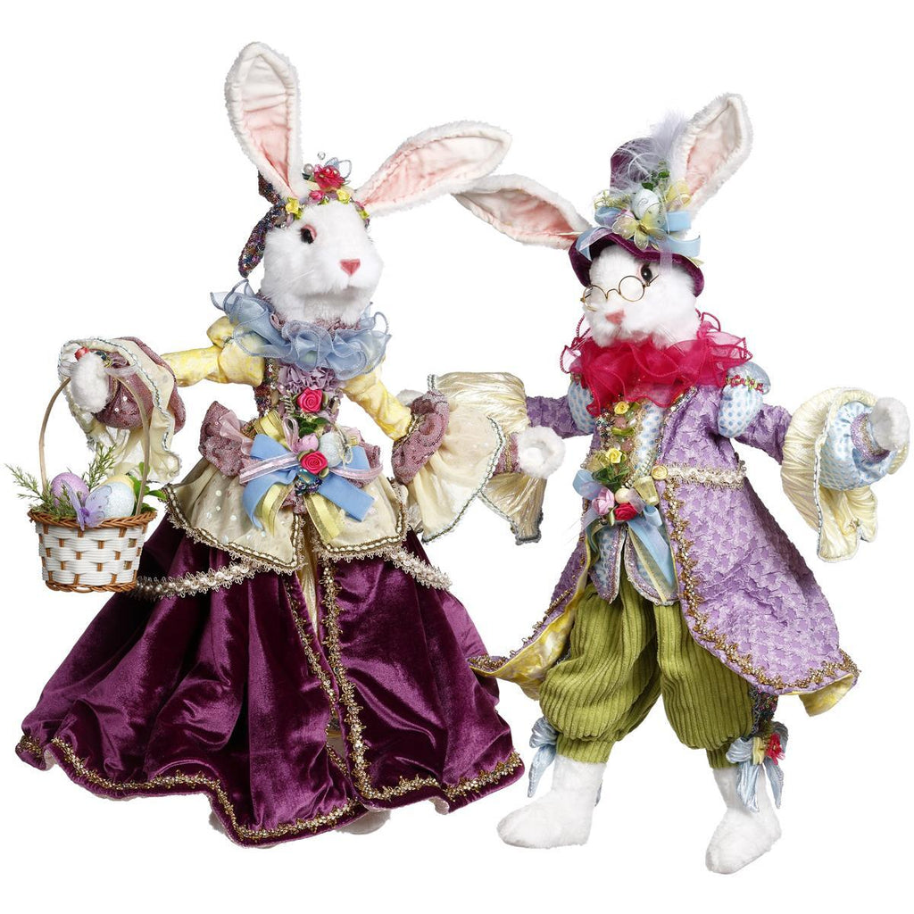 Mark Roberts Easter Collection <BR> Mr/Mrs Cotton Tail Rabbit (2 Assorted) <br> Medium (66/58cm) <br>(Price is for EACH, or Special Price for PAIR)