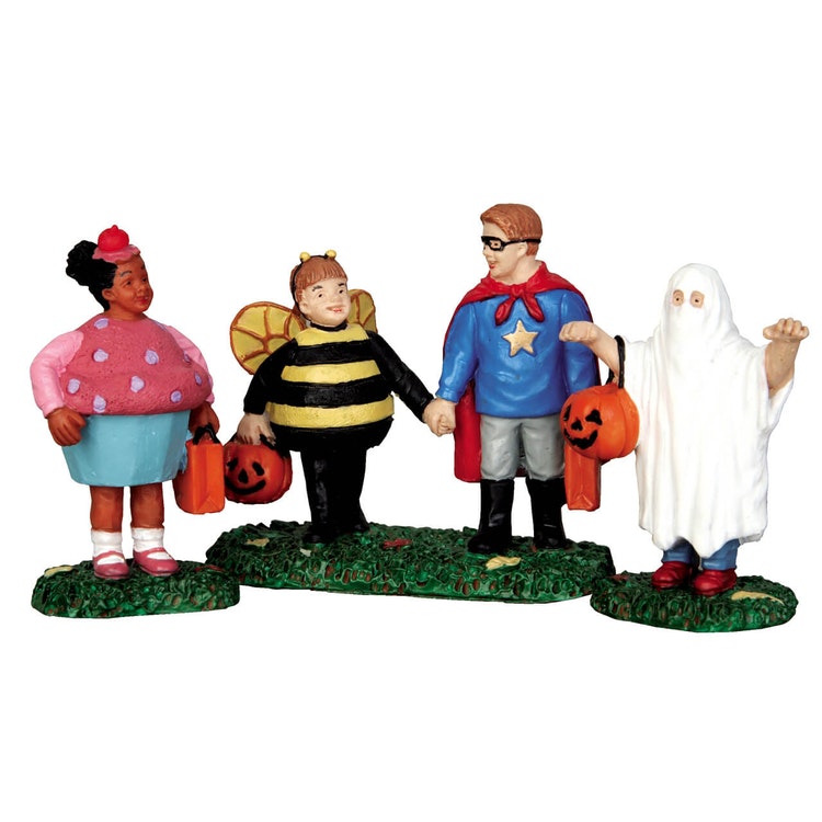 Spooky Town Figurine <br>New Trick Or Treaters, Set of 3