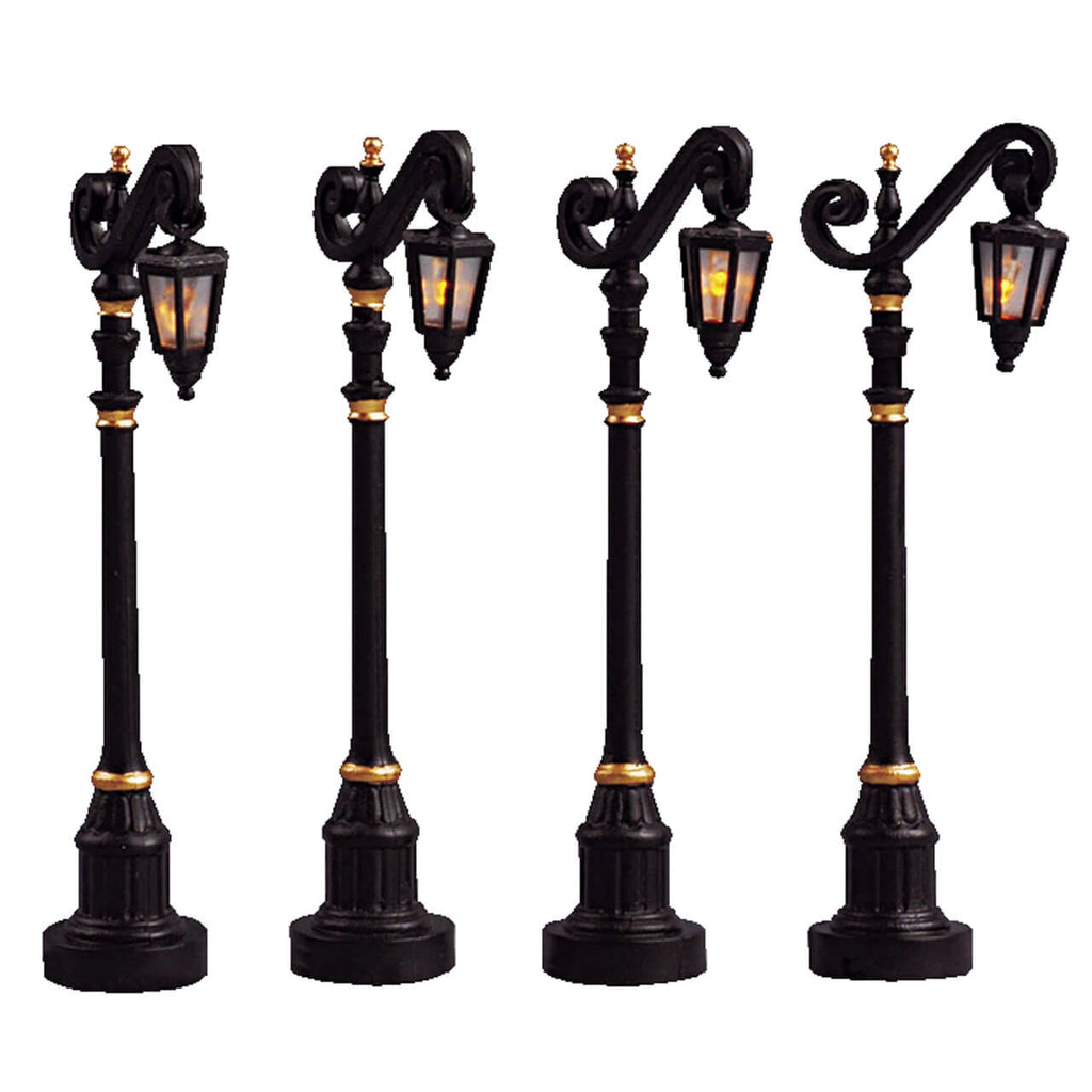 Lighted Accessories <br> Colonial Street Lamp, Set of 4