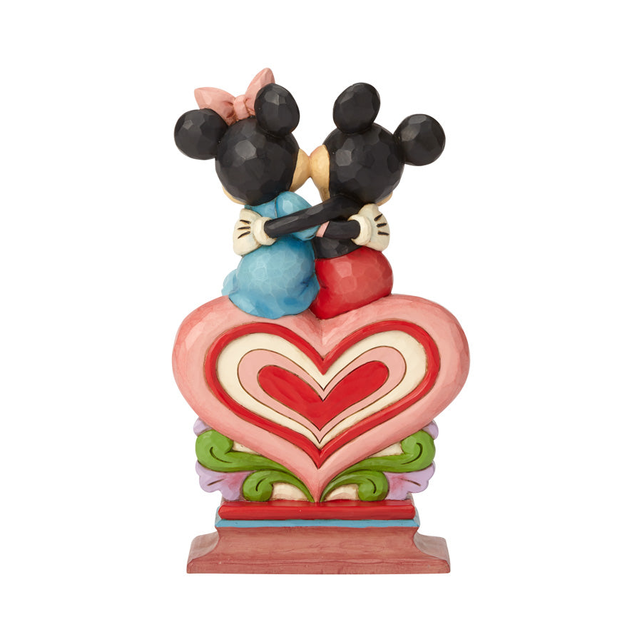 DISNEY TRADITIONS<br>Mickey Minnie Sitting on Heart<br>"Heart to Heart"