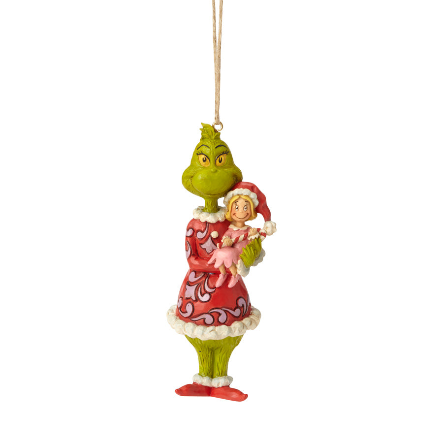 Grinch by Jim Shore <br>12.5cm Grinch Holding Cindy Lou <br> Hanging Ornament