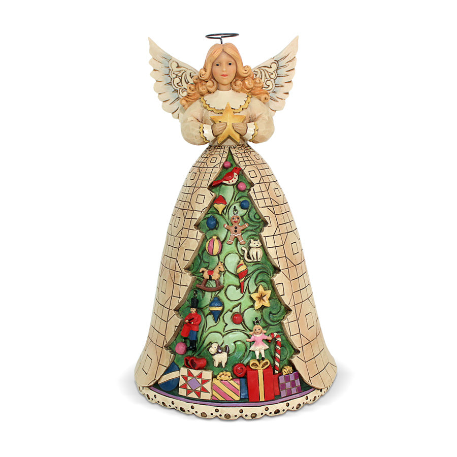 Jim Shore <br> Heartwood Creek <br>Angel with Christmas Tree Skirt
