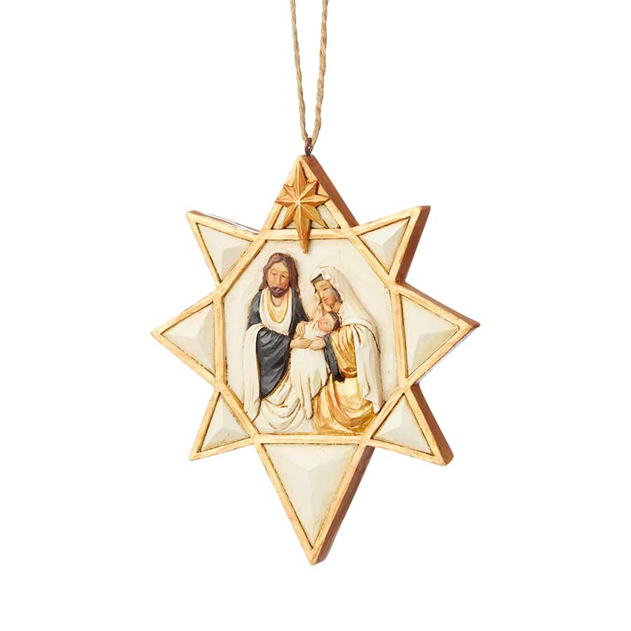 Heartwood Creek <br> Hanging Ornament <br> Black and Gold Nativity Star