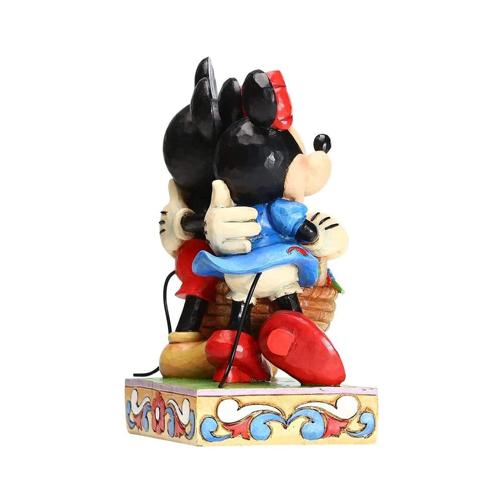 DISNEY TRADITIONS <br> Mickey & Minnie with Basket of Flowers <br> "Love In Bloom"