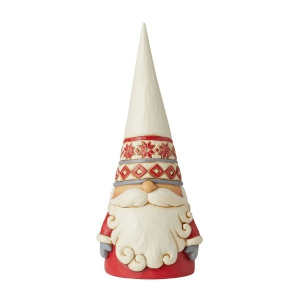 Heartwood Creek <br> Nordic Noel White Hat Gnome (18cm) <br> "Merry Mischief"