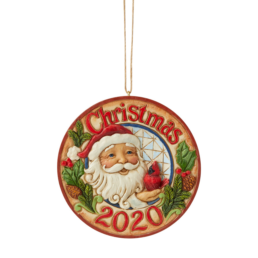 Heartwood Creek  <br>Hanging Ornament <br>Santa and Cardinal - Dated 2020