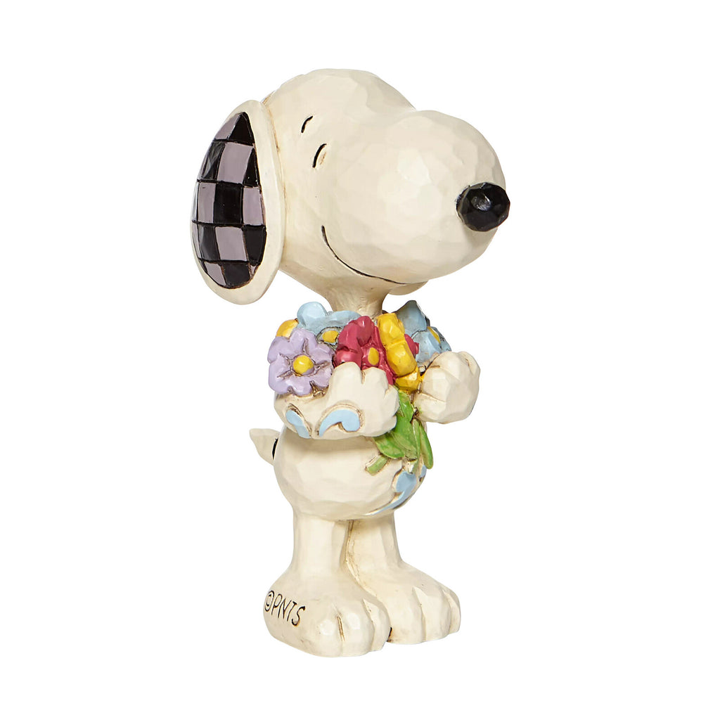 Peanuts by Jim Shore <br> Mini Snoopy with Flowers
