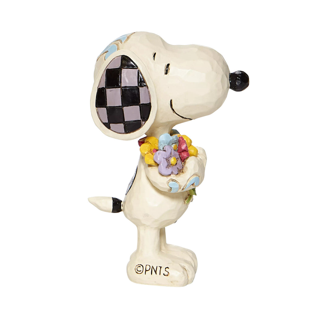 Peanuts by Jim Shore <br> Mini Snoopy with Flowers
