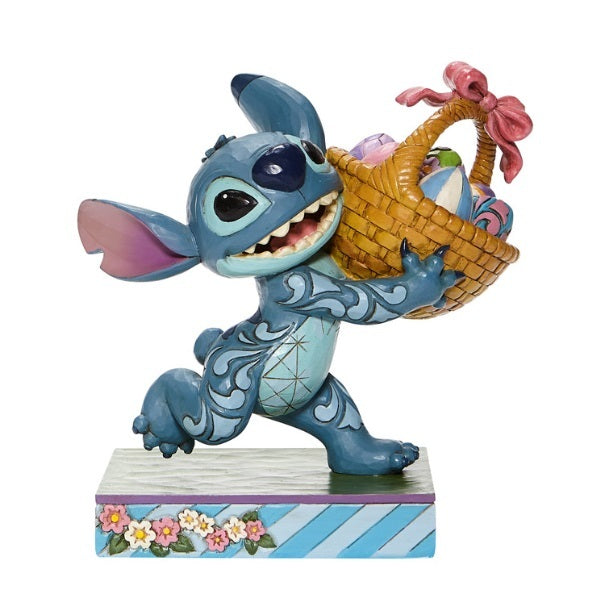 DISNEY TRADITIONS <br> Stitch Running With Easter Basket<BR>"Bizarre Bunny"