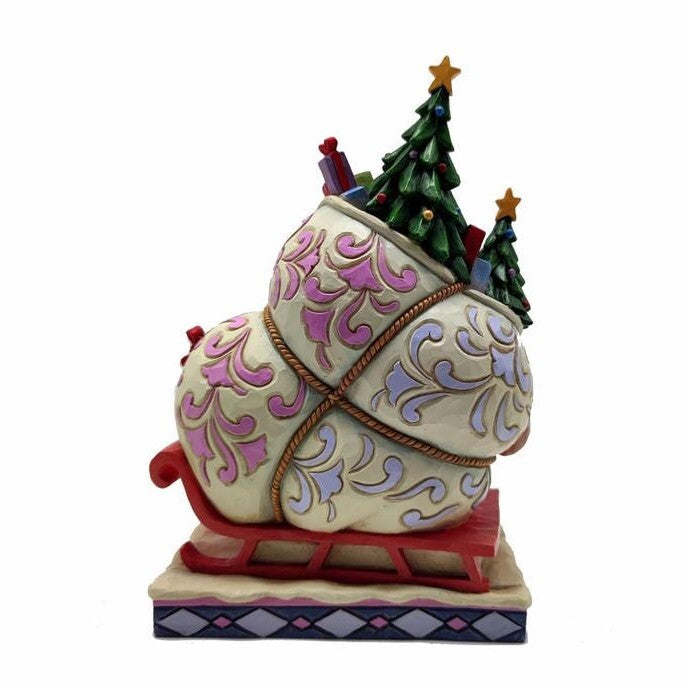 Grinch by Jim Shore <br> Grinch & Max Standing by Sleigh (21.5cm)
