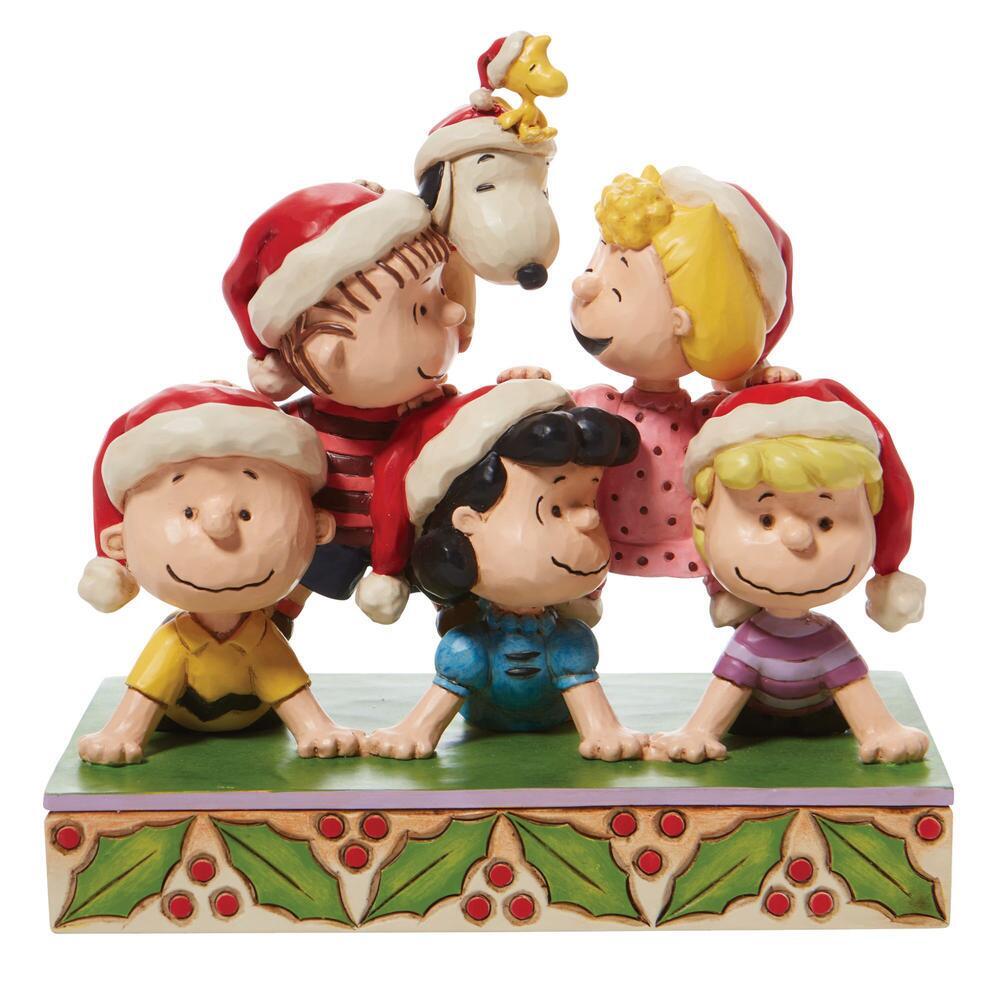 Peanuts by Jim Shore <br> Peanuts Holiday Pyramid <br> "Stacked With Friendship"