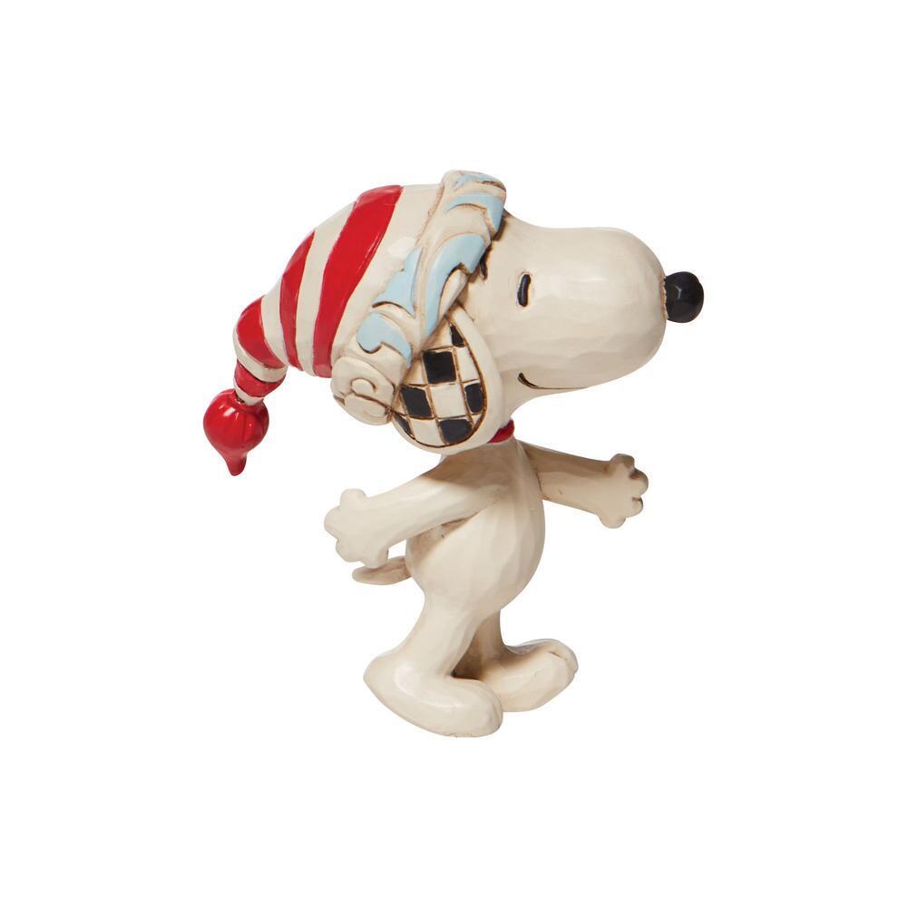 Peanuts by Jim Shore <br> Mini Snoopy With Red & White Hat Figurine