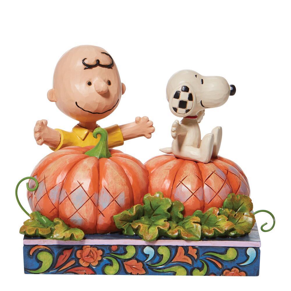 Peanuts by Jim Shore <br> Charlie Brown & Snoopy in Pumpkin Patch <br> "Pumpkin Treats"