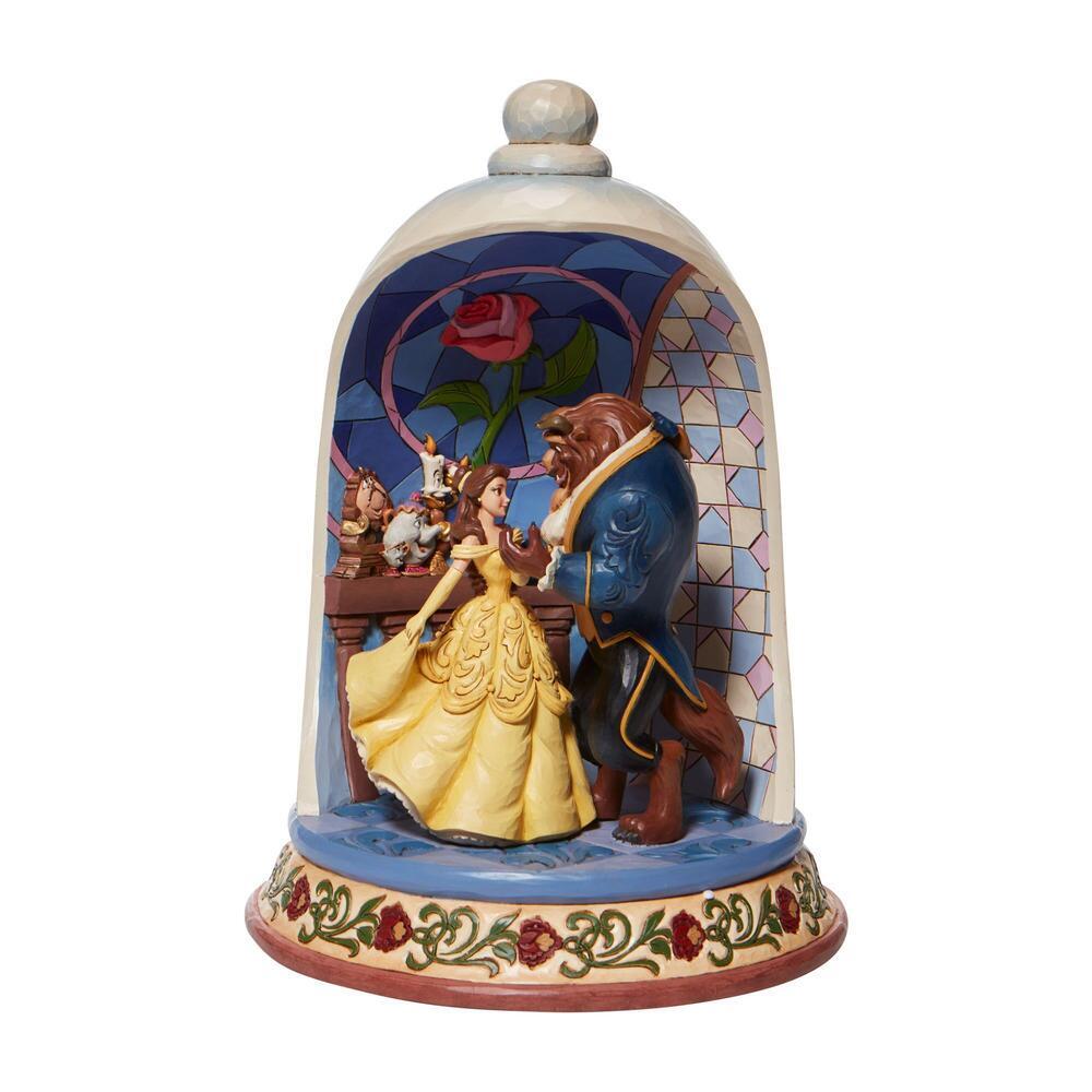 DISNEY TRADITIONS <br> Beauty & the Beast Rose Dome <br>"Enchanted Love"