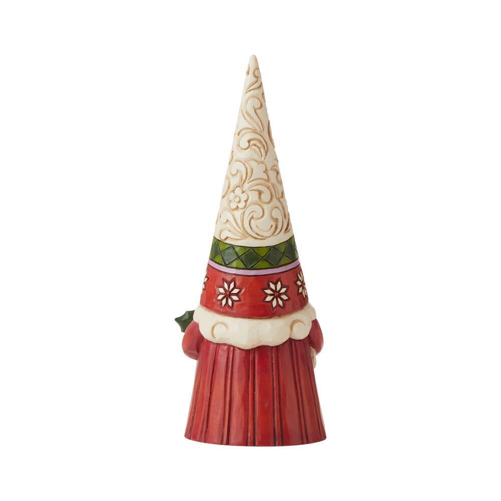 Heartwood Creek <br> Christmas Gnome Holding Holly (16cm) <br> "Sprig of Christmas Spirit"