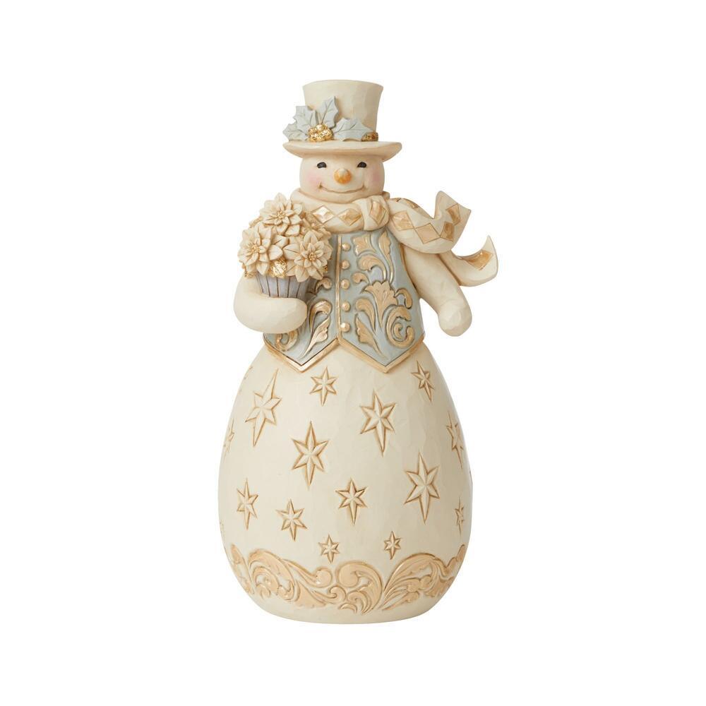 Heartwood Creek <br> Holiday Lustre <br> Snowman with Flowers <br> "Blessings Bloom This Season"