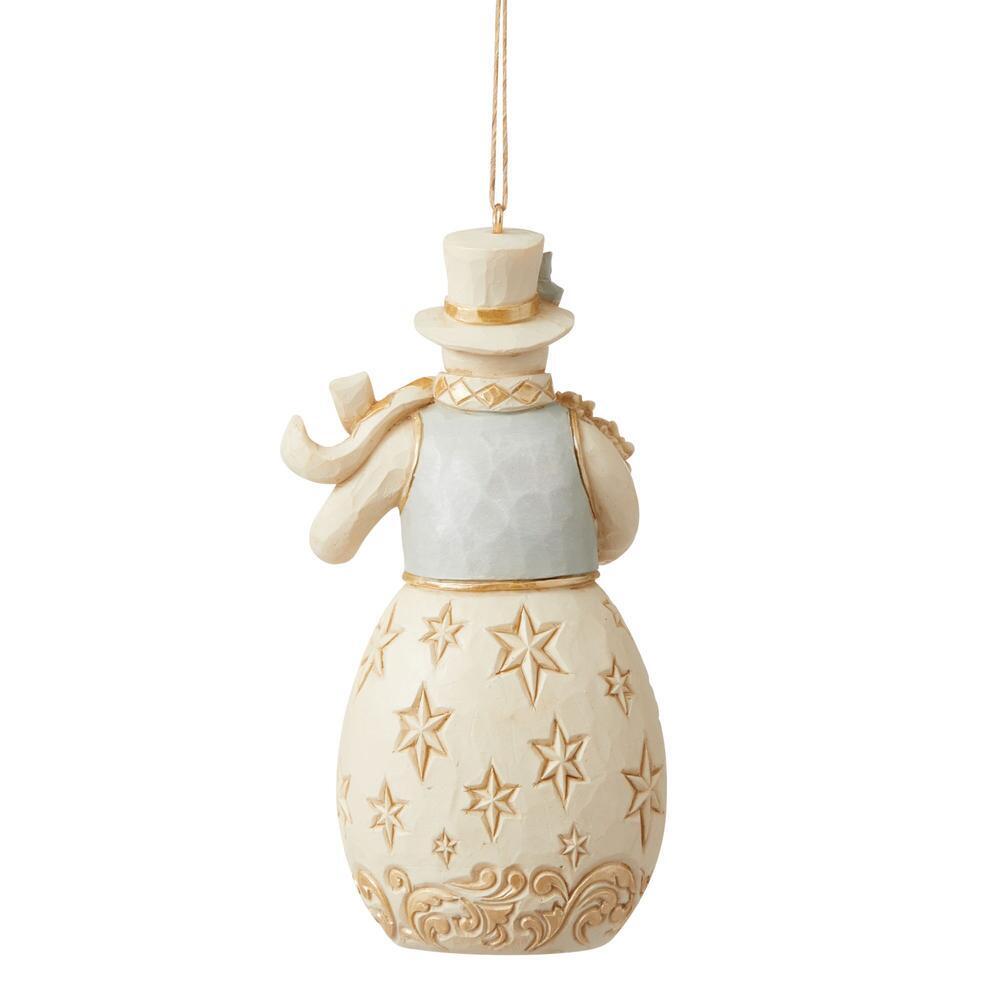 Heartwood Creek  <br> Hanging Ornament <br> Holiday Lustre Snowman with Flowers