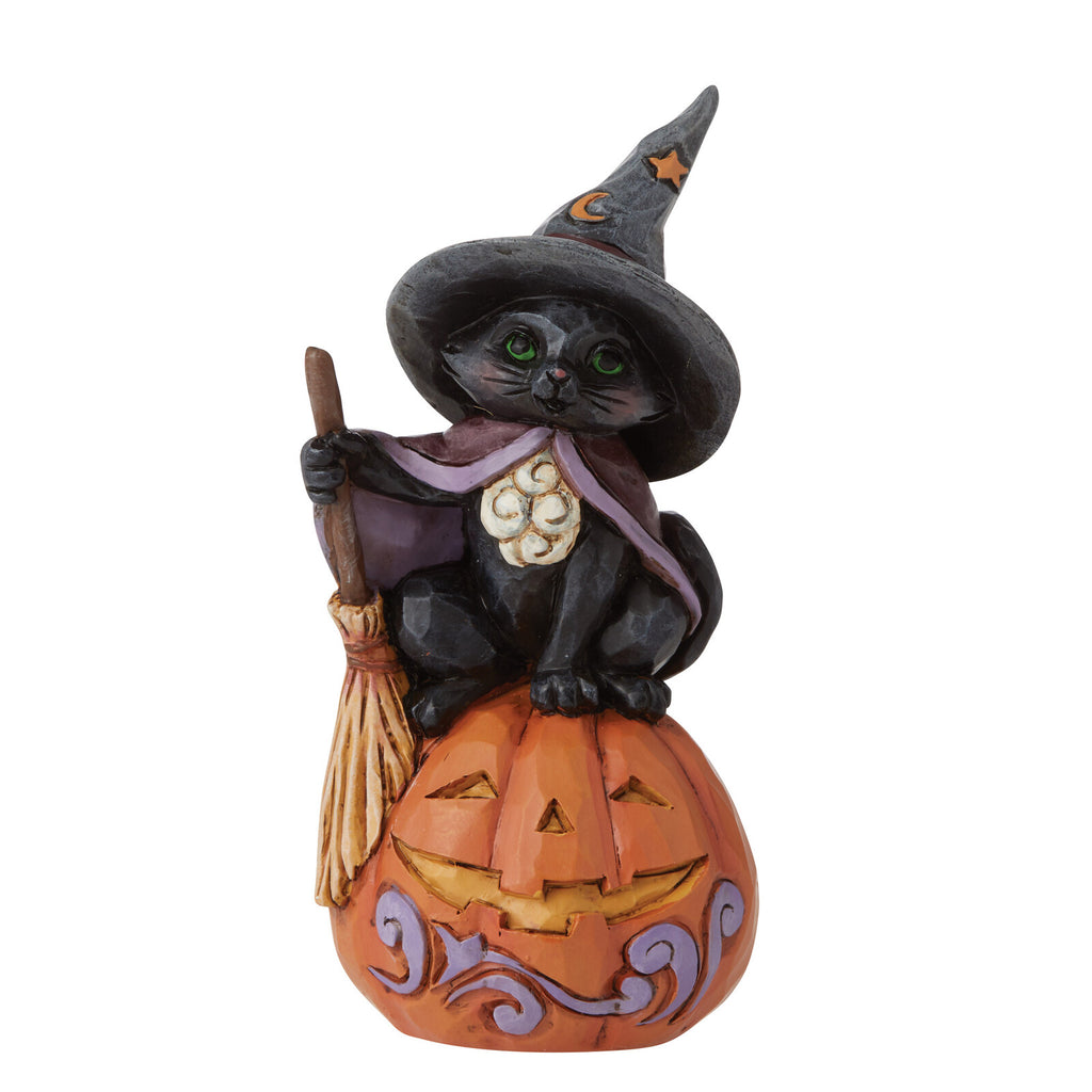 Heartwood Creek <br> Black Cat on Pumpkin Mini (10cm)