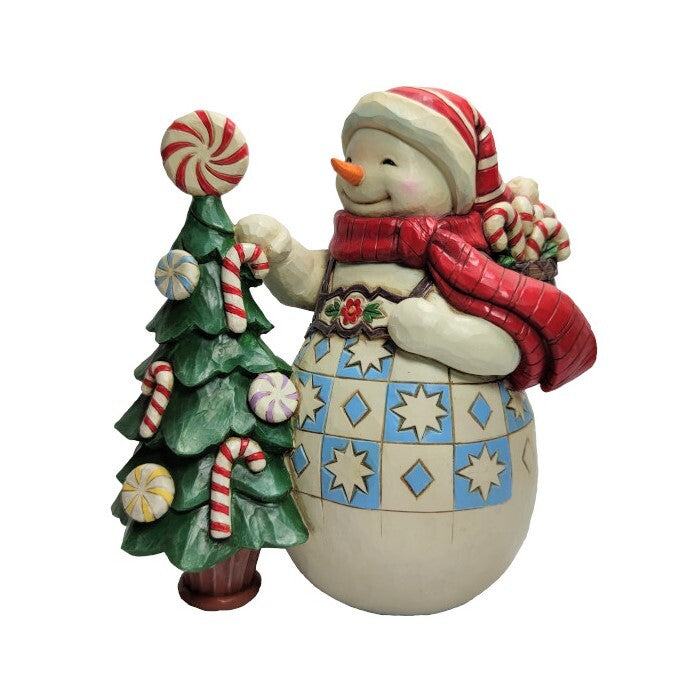 Heartwood Creek <br> Snowman With Candy Tree <br> "Sweet Christmas Traditions"