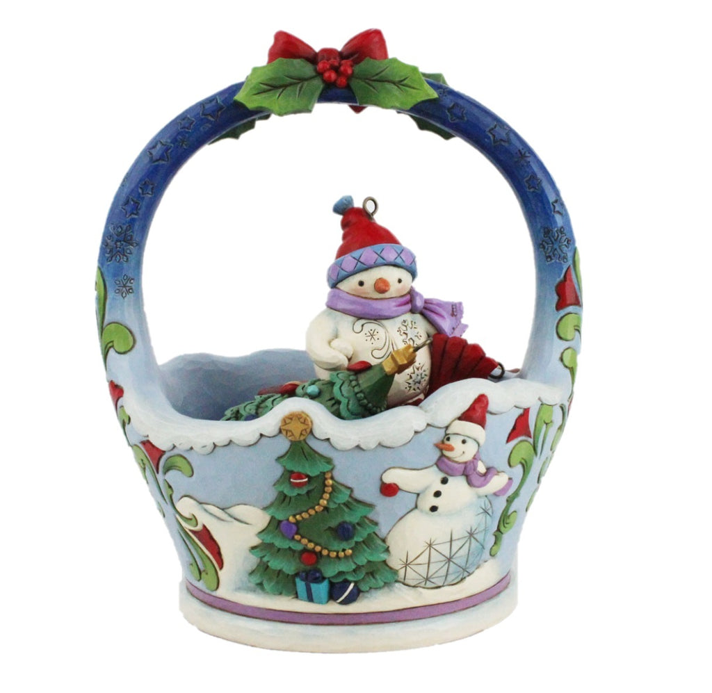 Heartwood Creek <br> Christmas Basket with 4 Eggs <br> "Merry Season of Surprises"