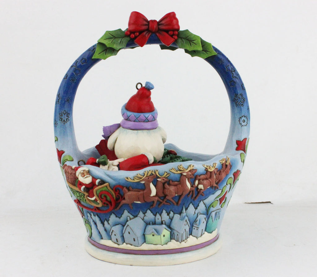 Heartwood Creek <br> Christmas Basket with 4 Eggs <br> "Merry Season of Surprises"