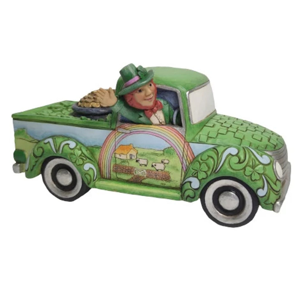 Heartwood Creek <br>Leprechaun in Green Truck <br> "Truck Load Of Luck"