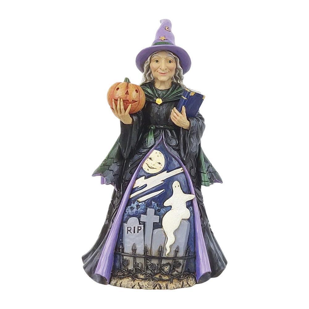 Heartwood Creek <br> Witch with Pumpkin and Scene <br> "Fear Is Near"