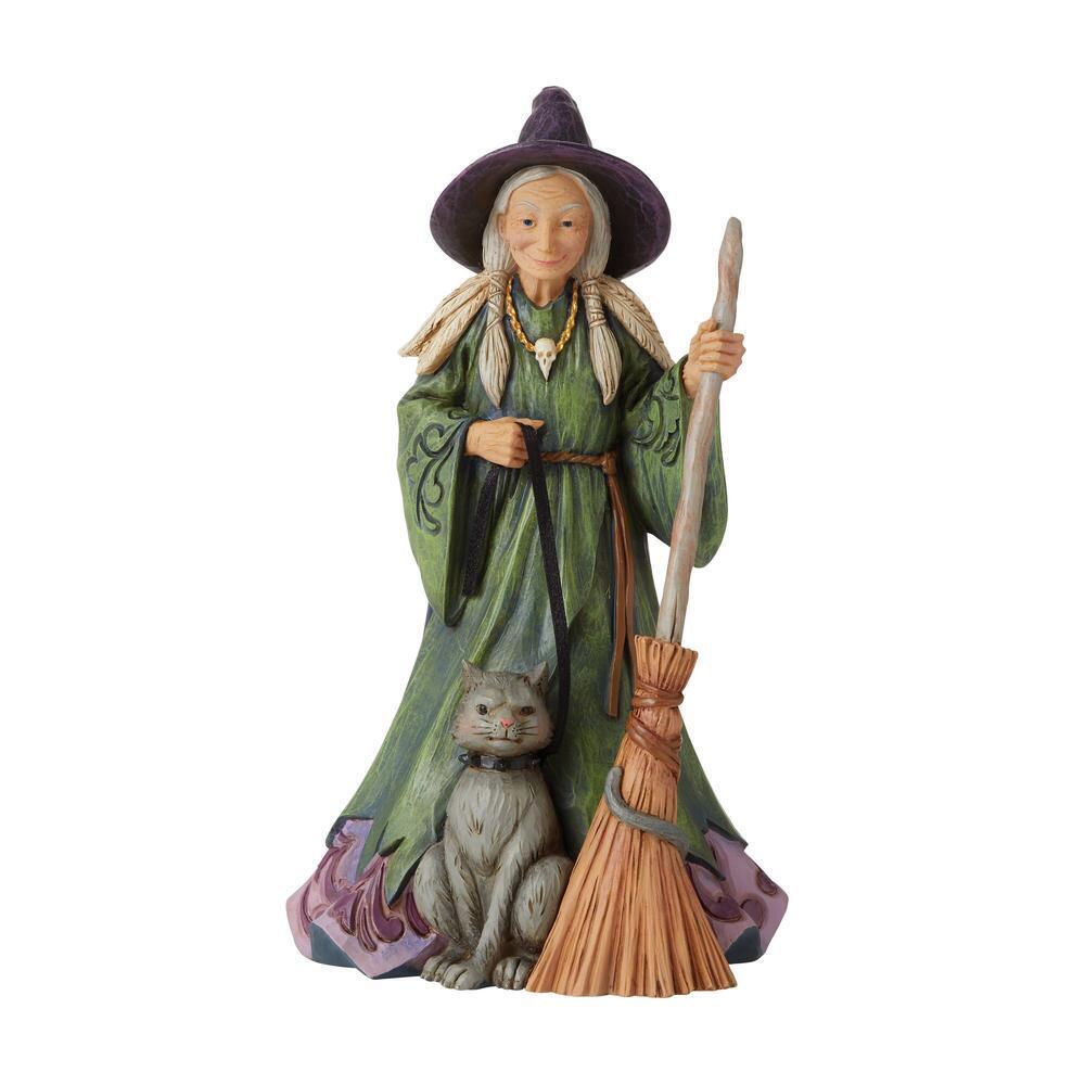 Heartwood Creek <br> Witch with Cat and Broom <br> "Magic By The Moonlight"