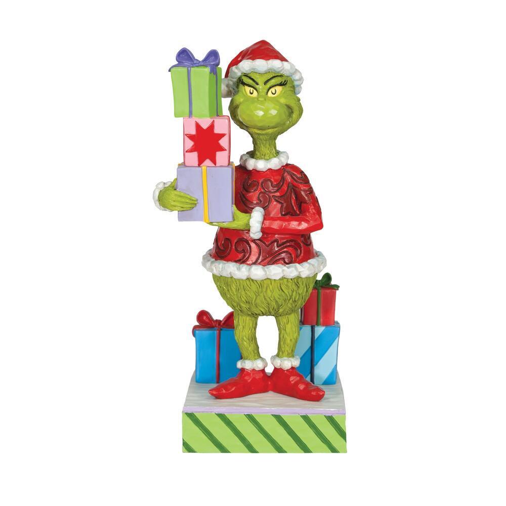 Grinch by Jim Shore <br> Grinch Holding Presents (20cm)