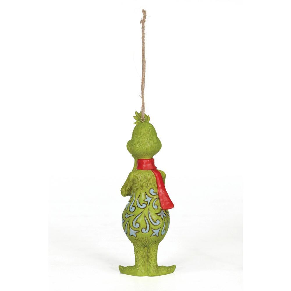 Grinch by Jim Shore <br> Hanging Ornament <br> 12.5cm Grinch with Scarf 2022 Dated Ornament
