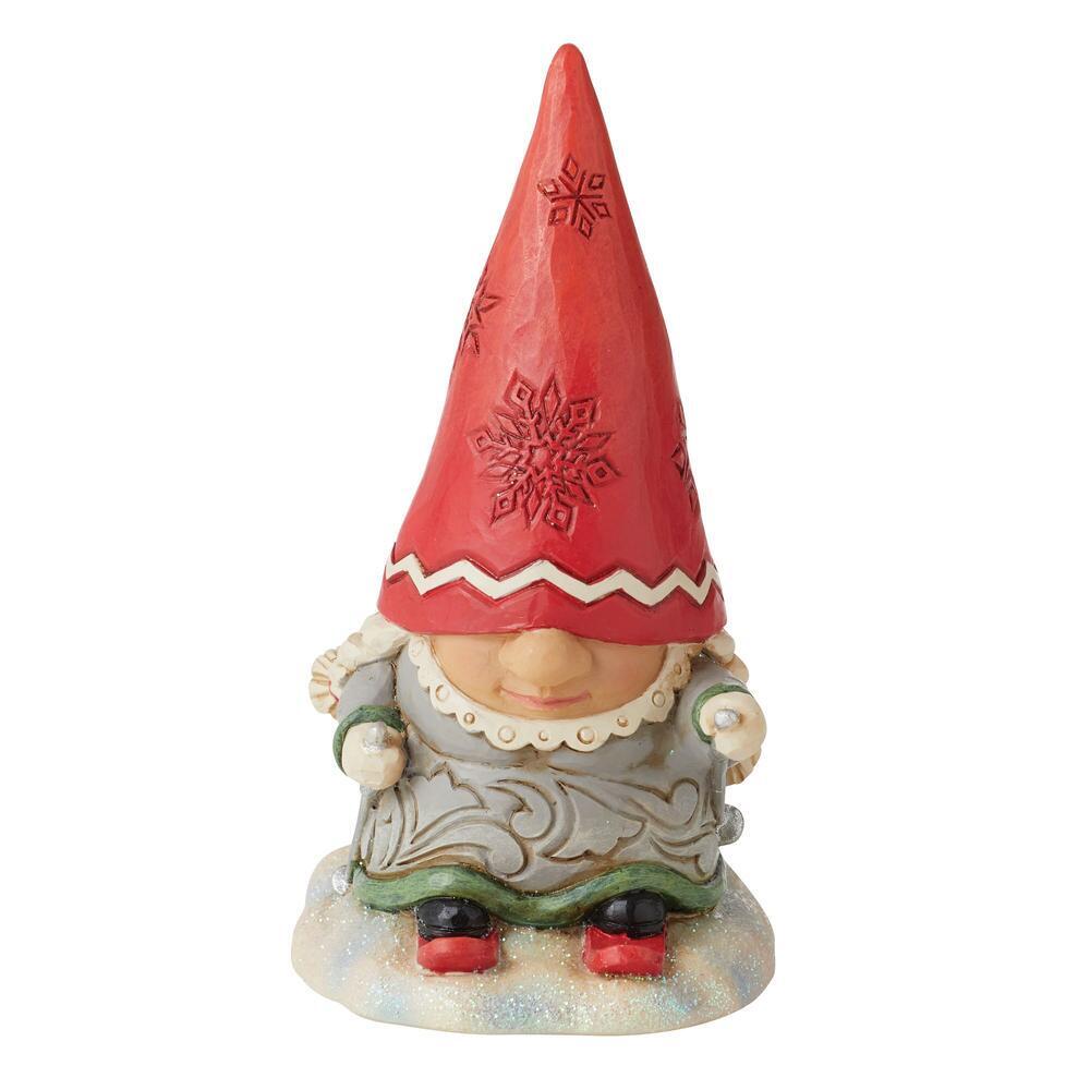 Heartwood Creek<br> Gnome With Braids Skiing (11cm)<br> "Gnome on the Slopes"