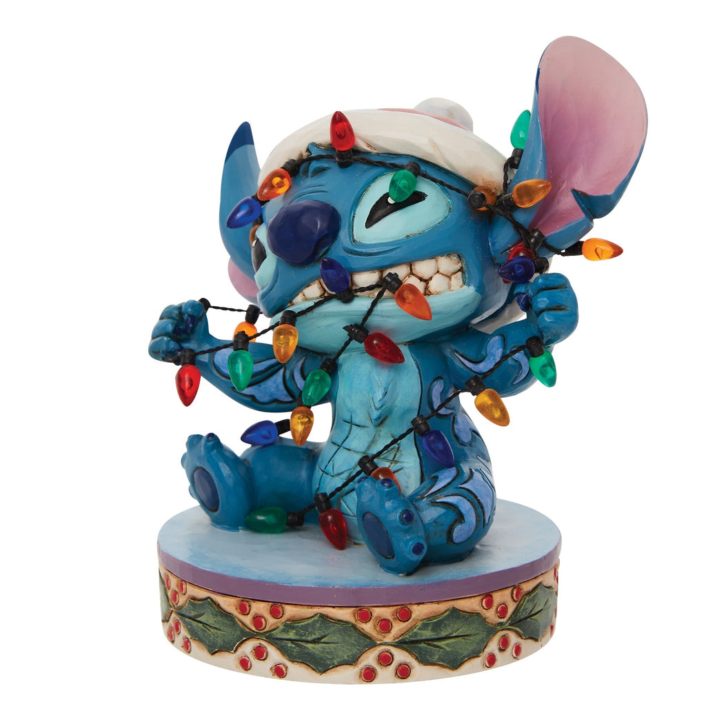 DISNEY TRADITIONS <br> Stitch Wrapped in Lights <BR> "Wrapped in Christmas Lights"