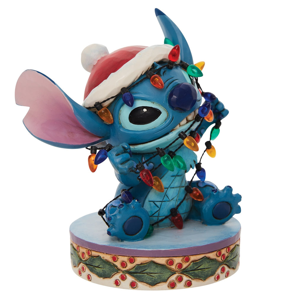 DISNEY TRADITIONS <br> Stitch Wrapped in Lights <BR> "Wrapped in Christmas Lights"