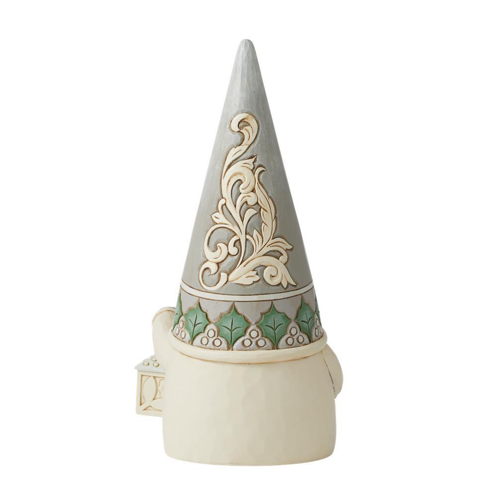 Heartwood Creek<br> White Woodland Gnome with Lantern (31cm) <br> "Bearing Light"
