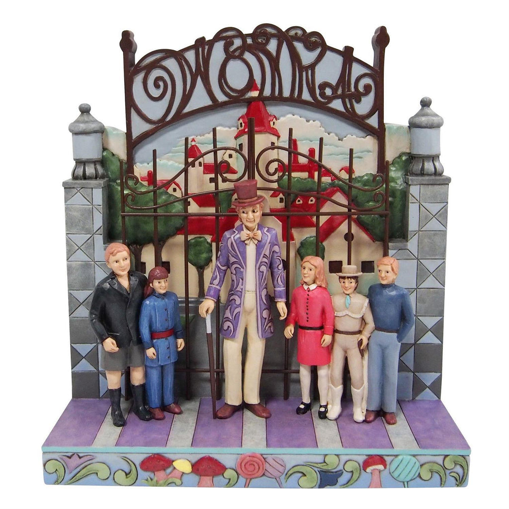 Willy Wonka by Jim Shore <br> Willy Wonka With Children at Gate (21cm)