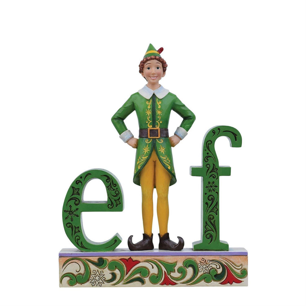 Elf by Jim Shore <br> Buddy Elf Standing "Elf Word" (21cm)