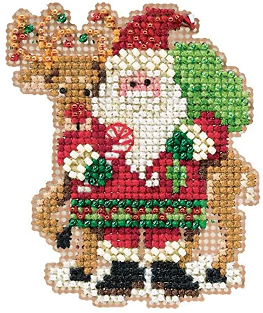 Mill Hill <br>Beaded Cross Stitch Kit <br> Santa & Rudolph