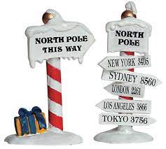 Lemax Accessories <br>  North Pole Signs, Set of 2