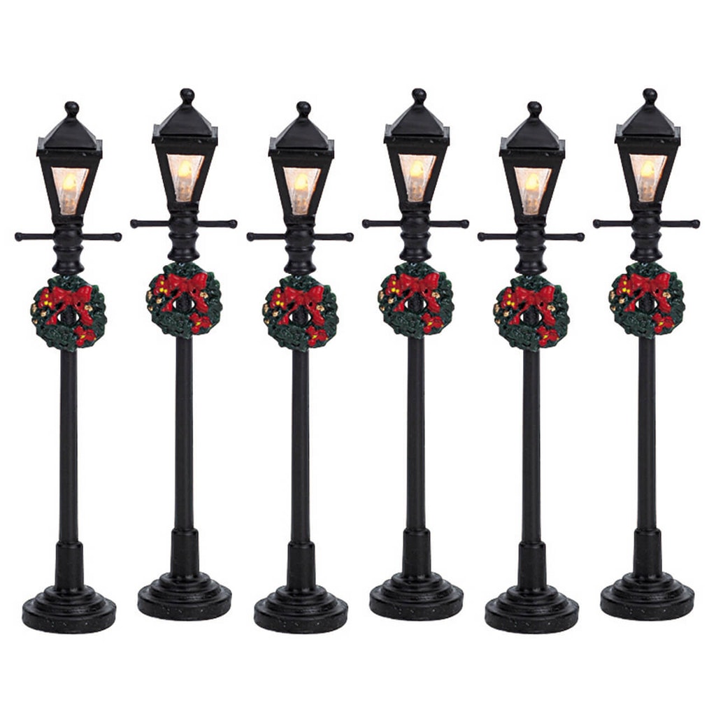 Lighted Accessories <br>  Gas Lantern Street Lamp, Set of 6