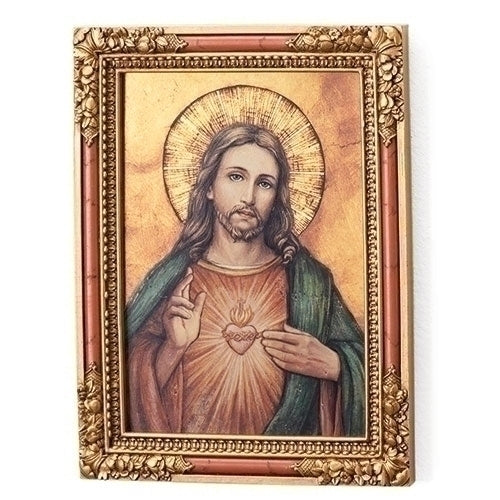 JOSEPH'S STUDIO <br> Religious Gifts <br> Square Sacred Heart Icon Plaque