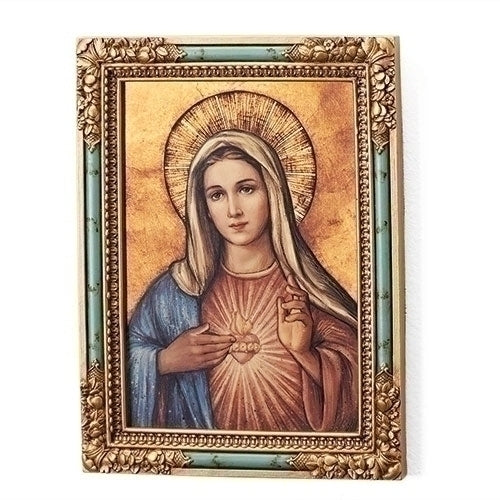 JOSEPH'S STUDIO <br> Religious Gifts <br> Square Immaculate Heart Icon Plaque