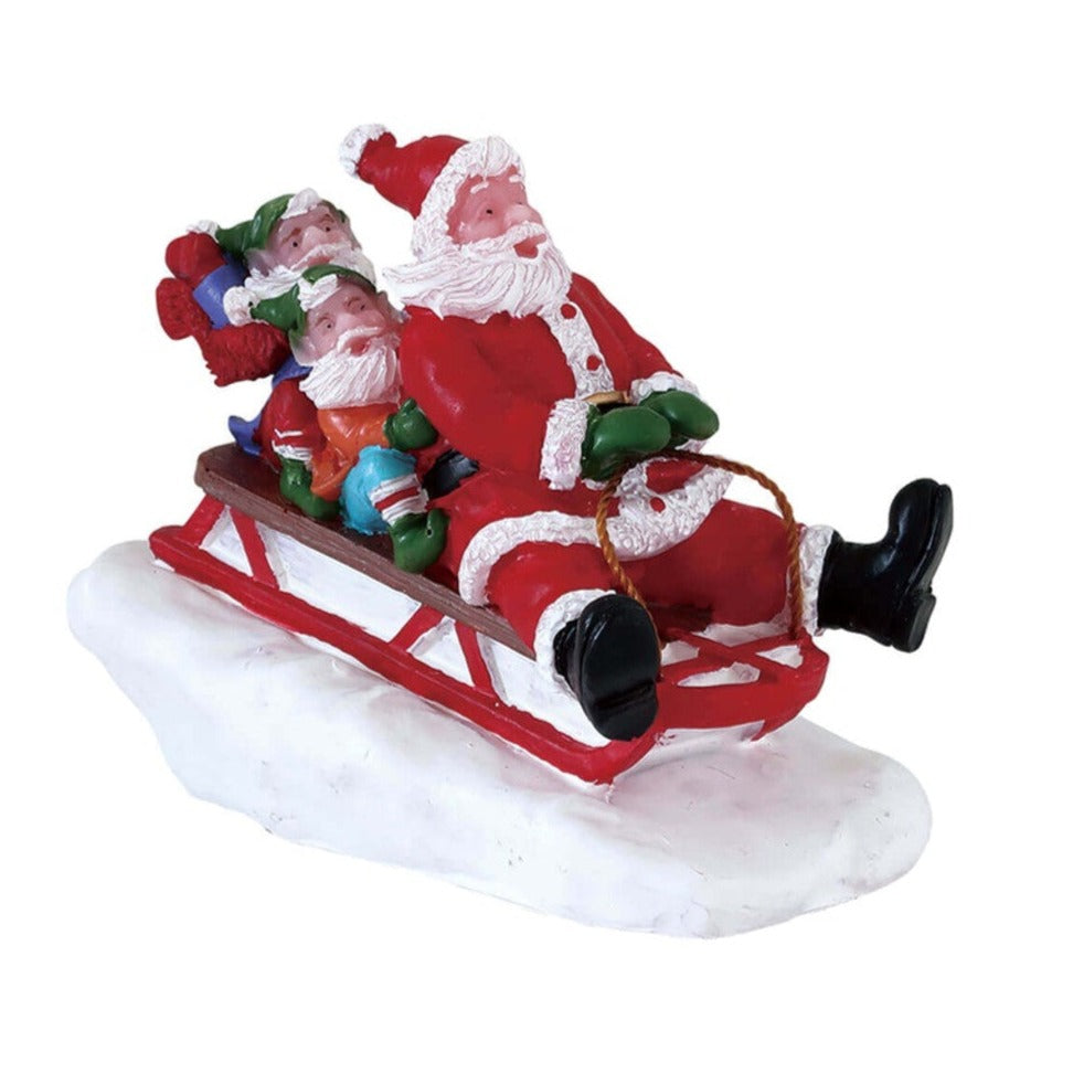Lemax Figurine <br> Sledding With Santa