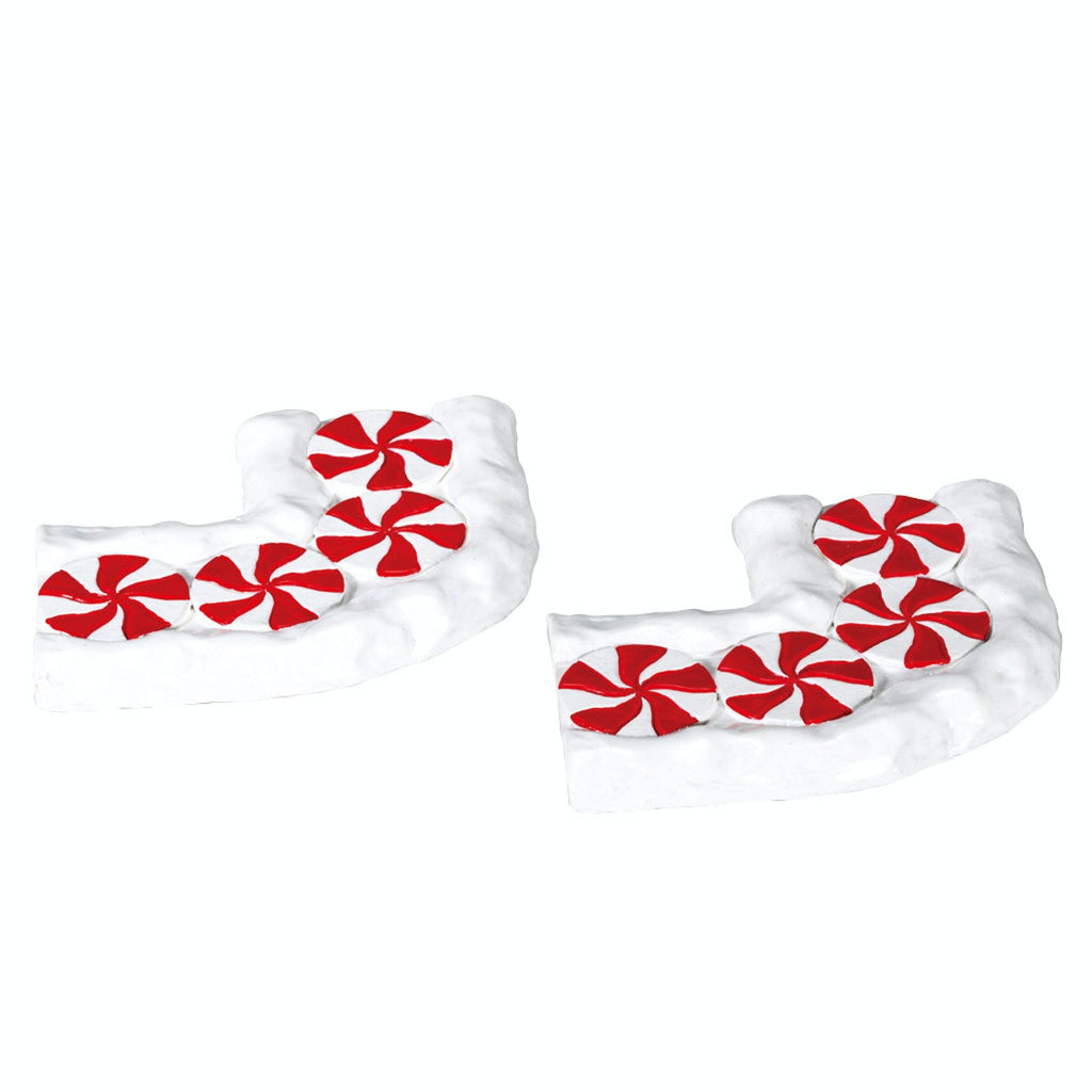 Lemax Accessories <br>  Candy Cane Lane (Curved), Set of 2